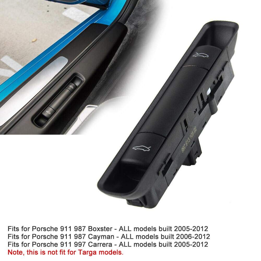 99761310502A05 Hood And Decklid Release Switch Interior Switch Cover For Porsche 911 Boxster Cayman Carrera 2005 2012